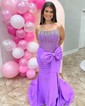 Mermaid Strapless Stretch Crepe Prom Dresses With Beading