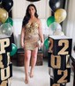 Black V-neck Velvet Sequin Bodycon Homecoming Dresses