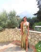 Sheath/Column V-neck Metallic Prom Dresses With Ruched