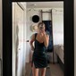 Sparkly Black Fitted Cut Out Sequin Dress