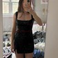 Sparkly Black Fitted Cut Out Sequin Dress