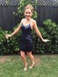 Sparkly Bodycon Sequin V-neck Mini Dress
