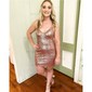Sparkly Bodycon Sequin V-neck Mini Dress