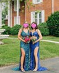 Sheath/Column V-neck Sparkly Sequin Prom Dresses