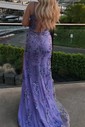 Sheath/Column V-neck Sparkly Sequin Prom Dresses