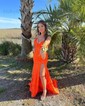 Mermaid V-neck Sparkly Sequin Prom Dresses