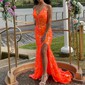 Mermaid V-neck Sparkly Sequin Prom Dresses