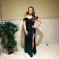 Sheath/Column Off-the-shoulder Sparkly Sequin Prom Dresses With Ruched