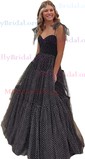 Ball Gown Sweetheart Tulle Ruffle Prom Dresses With Ruched