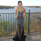 Black Mermaid V-neck Jersey Beaded Prom Dresses