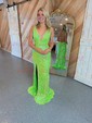 Mermaid V-neck Backless Sparkly Sequin Prom Dresses