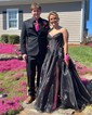 Ball Gown Strapless Tulle Corset Prom Dresses With Ruched