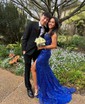 Sheath/Column Off-the-shoulder Sparkly Sequin Prom Dresses