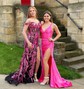 Sheath/Column Off-the-shoulder Sparkly Sequin Prom Dresses
