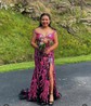 Sheath/Column Off-the-shoulder Sparkly Sequin Prom Dresses