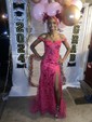 Sheath/Column Off-the-shoulder Sparkly Sequin Prom Dresses