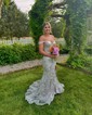 Sheath/Column Off-the-shoulder Sparkly Sequin Prom Dresses