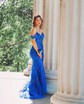 Sheath/Column Off-the-shoulder Sparkly Sequin Prom Dresses