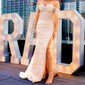 Sheath/Column Off-the-shoulder Beaded Sequin Prom Dresses With Fringe