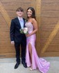 Mermaid Strapless Satin Corset Prom Dresses With Beading