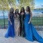 Sheath/Column V-neck Sparkly Sequin Prom Dresses With Beading