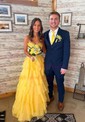 Ball Gown Strapless Satin Chiffon Tiered Prom Dresses With Appliques