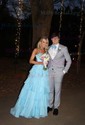 Ball Gown Strapless Satin Chiffon Tiered Prom Dresses With Appliques