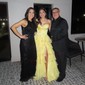 Ball Gown Strapless Satin Chiffon Tiered Prom Dresses With Appliques