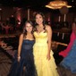 Ball Gown Strapless Satin Chiffon Tiered Prom Dresses With Appliques