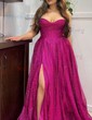 Ball Gown Sweetheart Glitter Prom Dresses With Ruched
