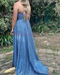 Ball Gown Sweetheart Glitter Prom Dresses With Ruched