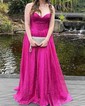 Ball Gown Sweetheart Glitter Prom Dresses With Ruched
