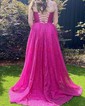Ball Gown Sweetheart Glitter Prom Dresses With Ruched
