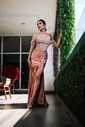 Mermaid Off-the-shoulder Satin Corset Prom Dresses With Fringe