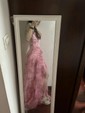 Ball Gown Strapless Satin Chiffon Floral Tiered Prom Dresses