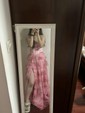 Ball Gown Strapless Satin Chiffon Floral Tiered Prom Dresses