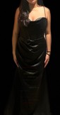 Sheath/Column Cowl Neck Silk-like Satin Floor-length Prom Dresses With Ruched