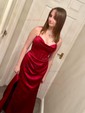 Sheath/Column Cowl Neck Silk-like Satin Floor-length Prom Dresses With Ruched