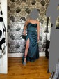 Sheath/Column Cowl Neck Silk-like Satin Floor-length Prom Dresses With Ruched