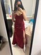Sheath/Column Cowl Neck Silk-like Satin Floor-length Prom Dresses With Ruched