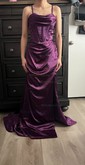 Mermaid Cowl Neck Satin Corset Prom Dresses With Ruched