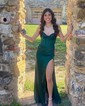 Mermaid Cowl Neck Satin Corset Prom Dresses With Ruched