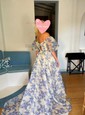 Ball Gown Off-the-shoulder Tulle Floral Prom Dresses With Puff Sleeve