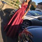 Ball Gown V-neck Satin Prom Dresses With Floor-length