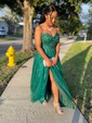 Ball Gown Sweetheart Tulle Corset Prom Dresses With Appliques