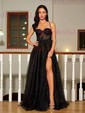 Ball Gown Sweetheart Tulle Corset Prom Dresses With Appliques