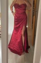 Sheath/Column Cowl Neck Satin Corset Prom Dresses With Ruched