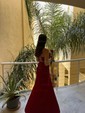Sheath/Column Cowl Neck Satin Corset Prom Dresses With Ruched
