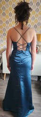 Sheath/Column Cowl Neck Satin Corset Prom Dresses With Ruched