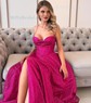 A-line Cowl Neck Tulle Prom Dresses With Ruched